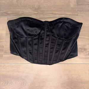 Garage Black Strapless Bandeau